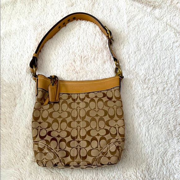 Coach Signature Logo Shoulder Bag - Picture 1 of 9